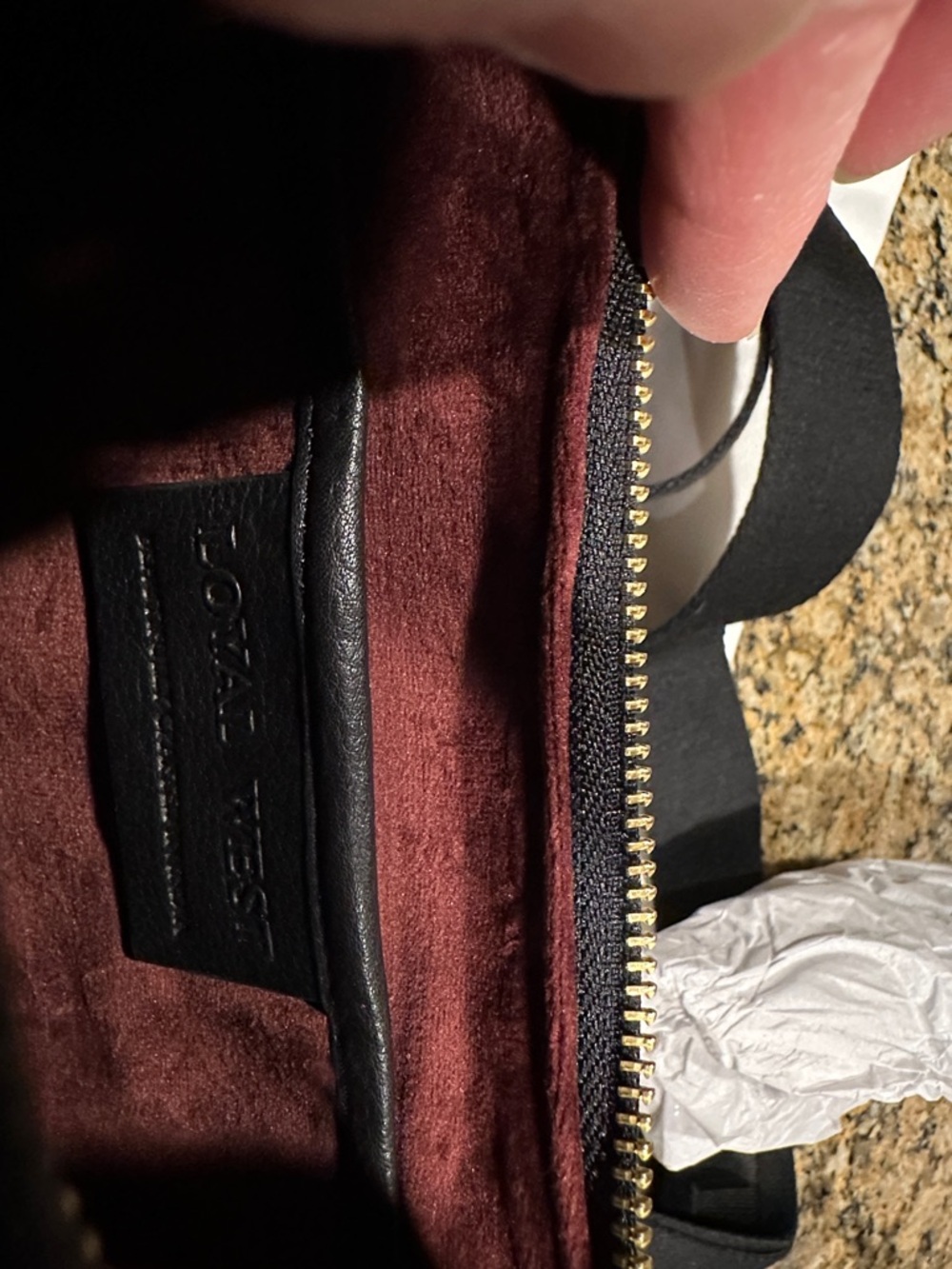 Loyal West Crossbody Black & White Cowhide Crossbody Bag with Gold Hardware NWT - Picture 8 of 9